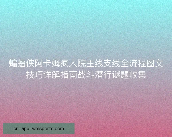 蝙蝠侠阿卡姆疯人院主线支线全流程图文技巧详解指南战斗潜行谜题收集